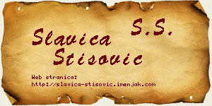 Slavica Stišović vizit kartica
